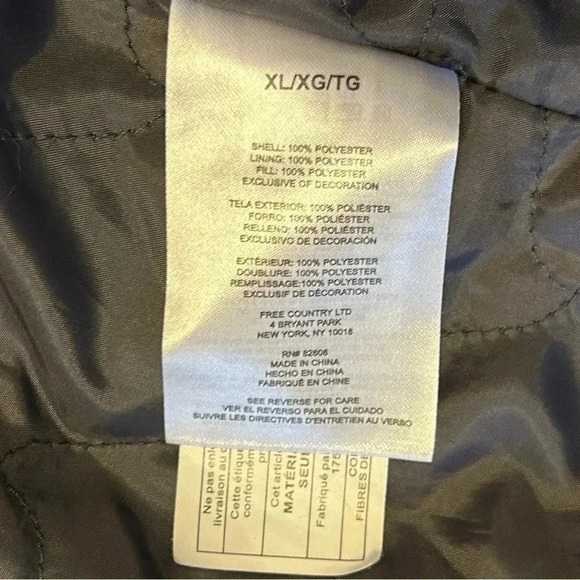 FREE COUNTRY Radiance Black Hooded Jacket Reflective Wind Water Resistant sz XL - Picture 10 of 11